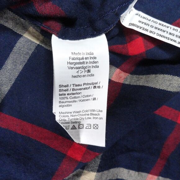 J Crew Shirt Mens Medium Blue Plaid Brushed Twill Classic Fit Button Down Preppy - Picture 11 of 12